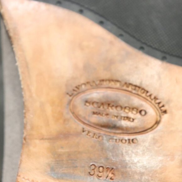 Scarosso Women's Size 38.5 US8 Gray Taupe Blue Giancarlo Chelsea Boots MSRP $495 - Picture 3 of 11